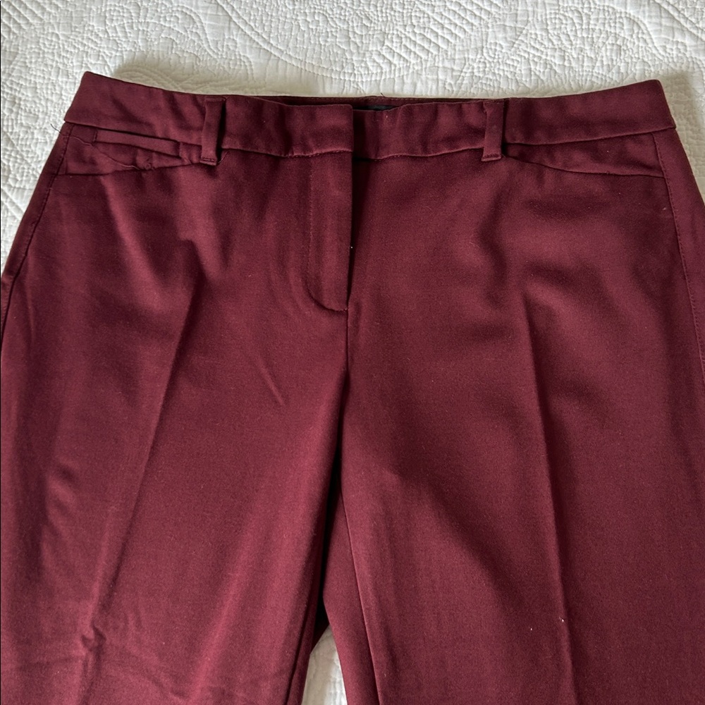 White House Black Market  Women's Fit Burgundy ankle pants